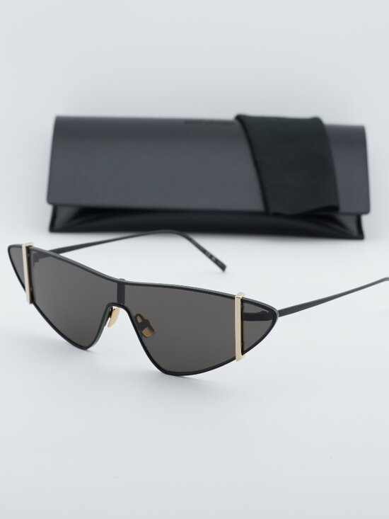 Saint Laurent SL536 001 Rimless Shield Sunglasses - Black main image 4